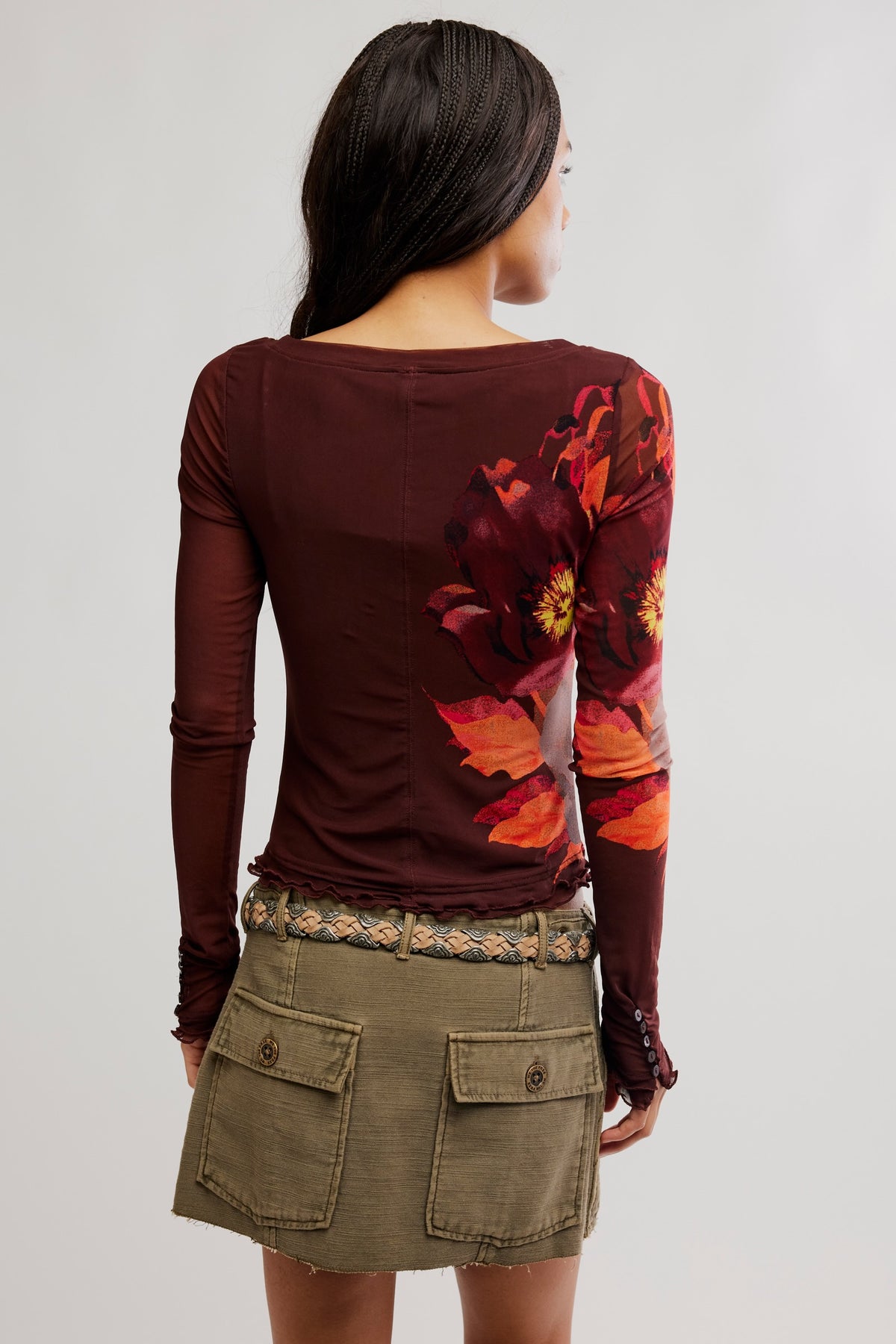 Lilly Printed Top - Cocoa