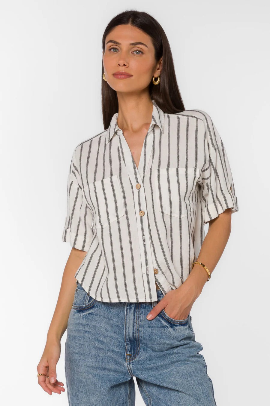 Brandon Shirt - Black Stripe