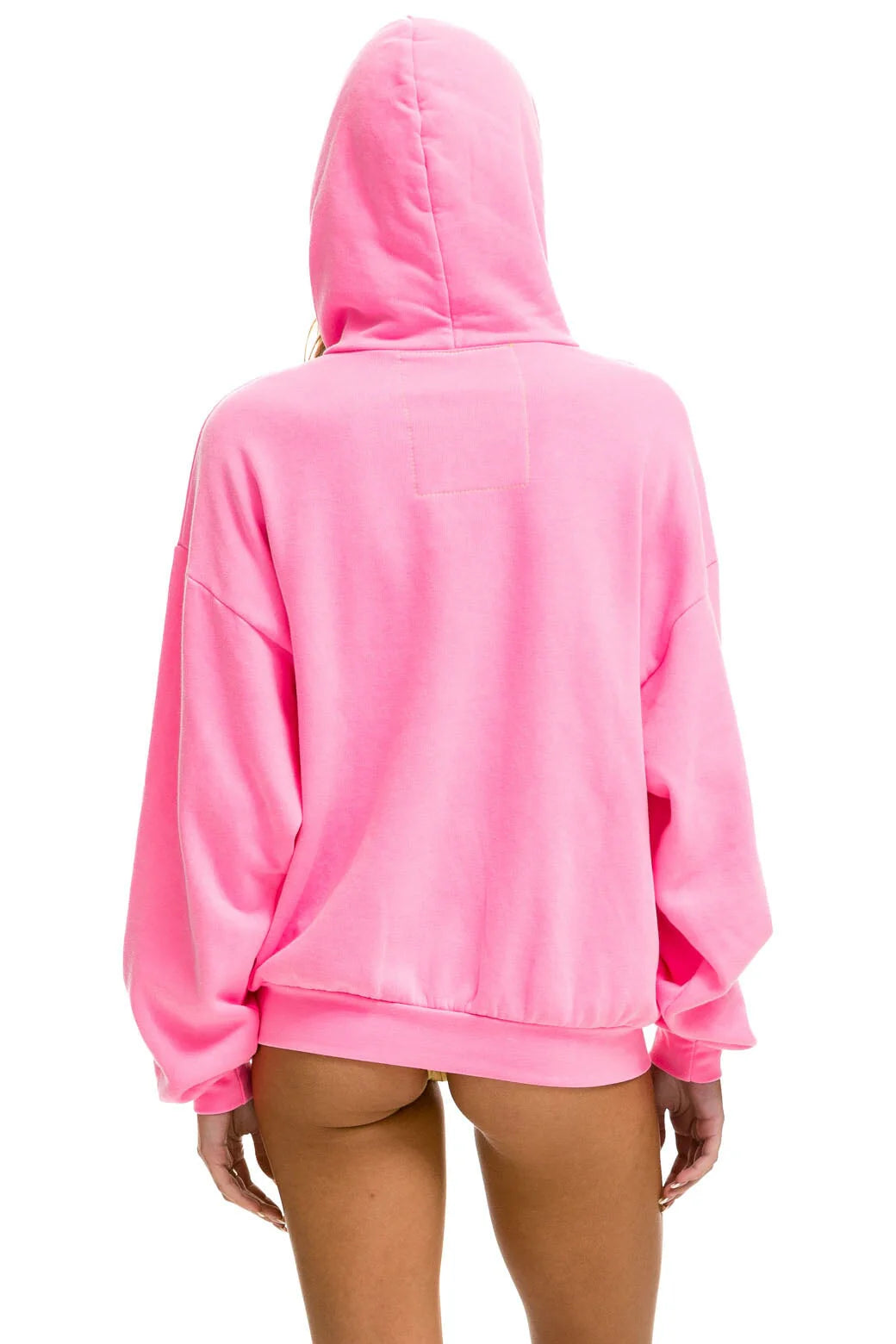 Logo Pullover Relaxed Hoodie - Neon Pink