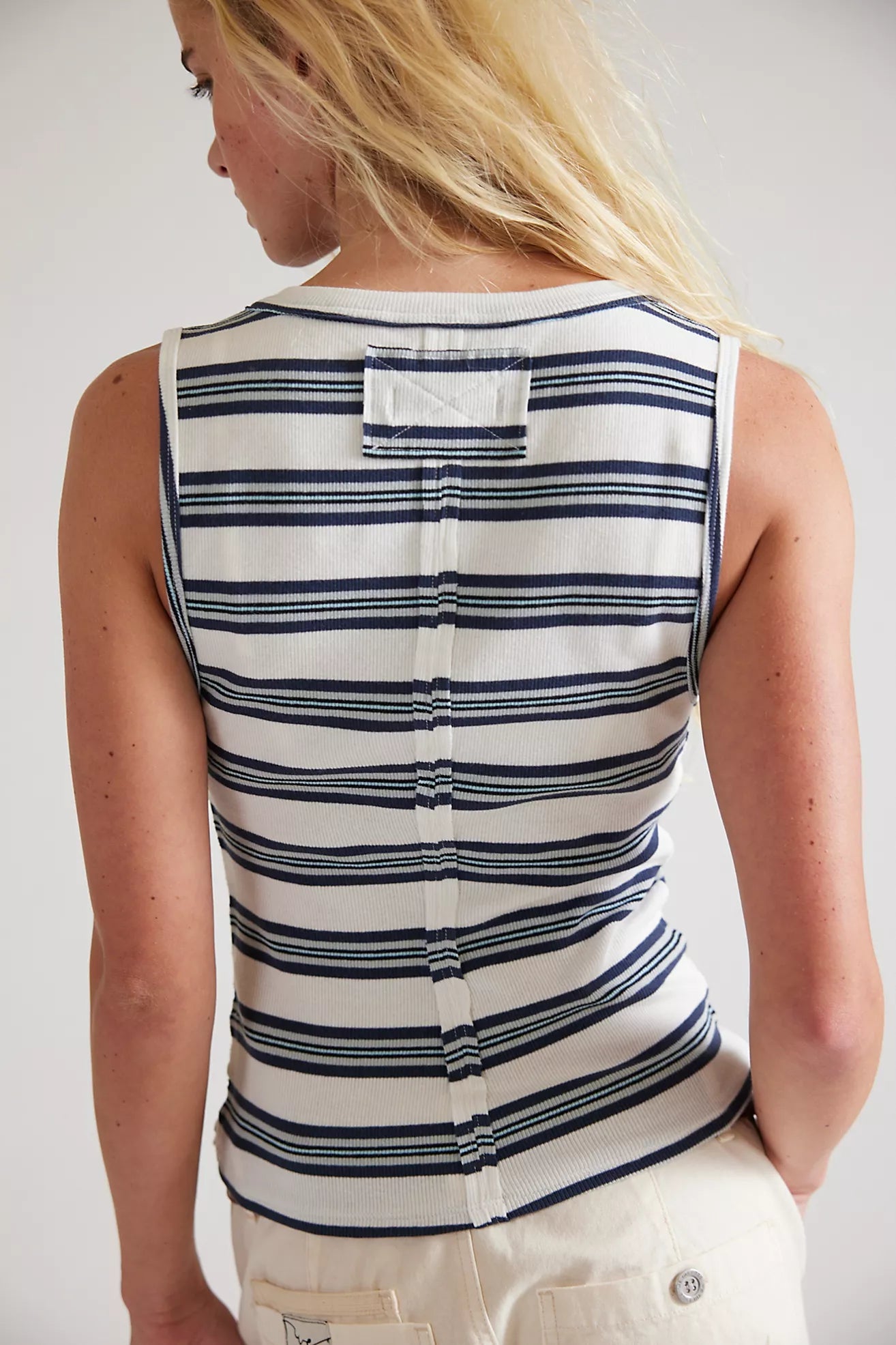 Jamie Striped Tank - White Combo