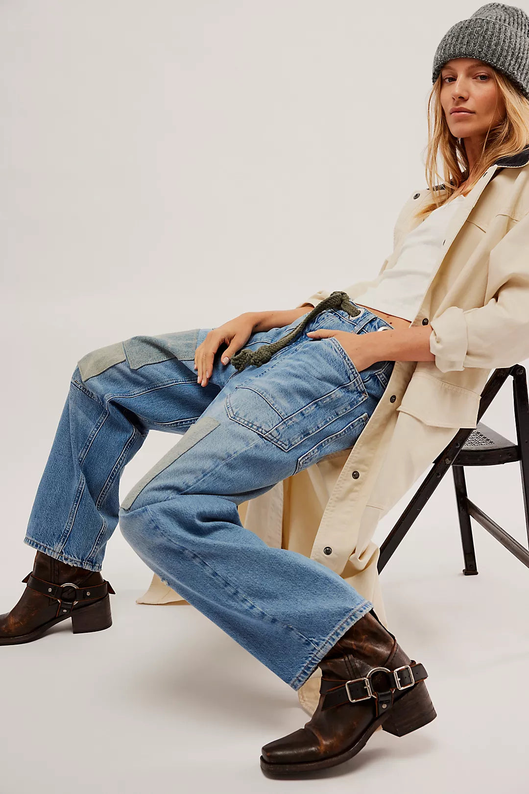 Moxie Pull-On Barrel Jeans - Truest Blue