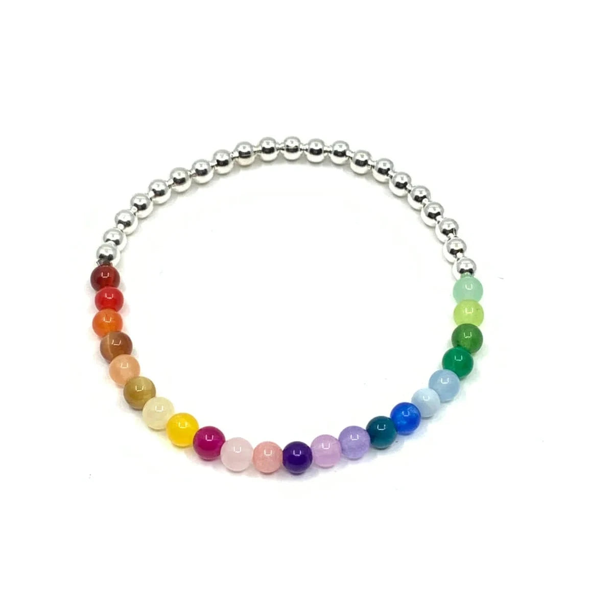 The Libra in 4mm Sterling Silver and Rainbow