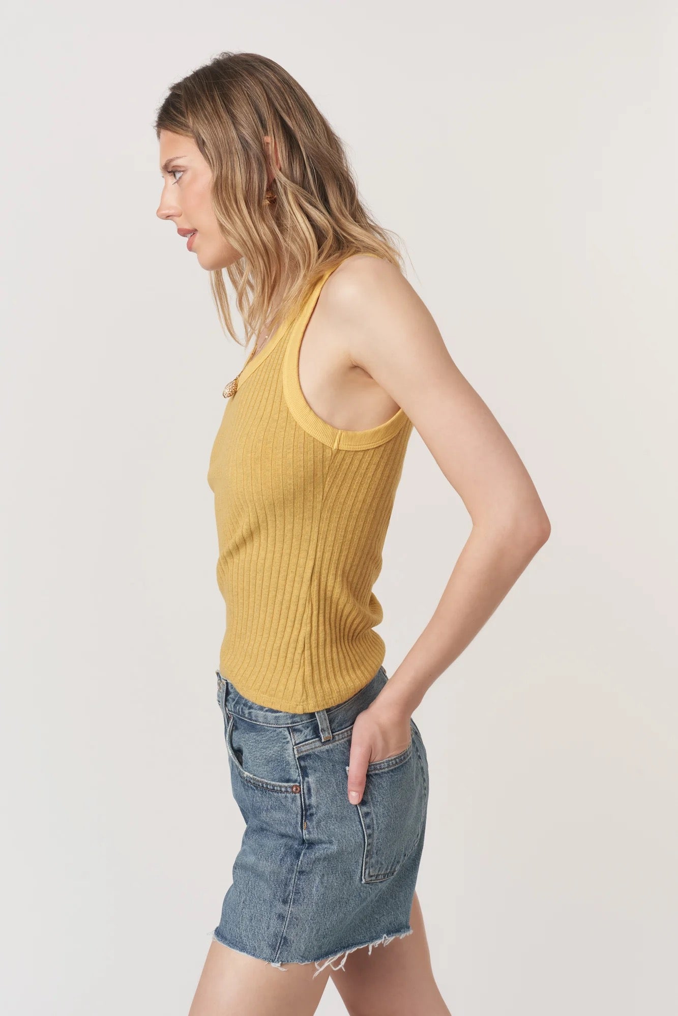 Cooper Sweater Rib Tank - Honeycrisp