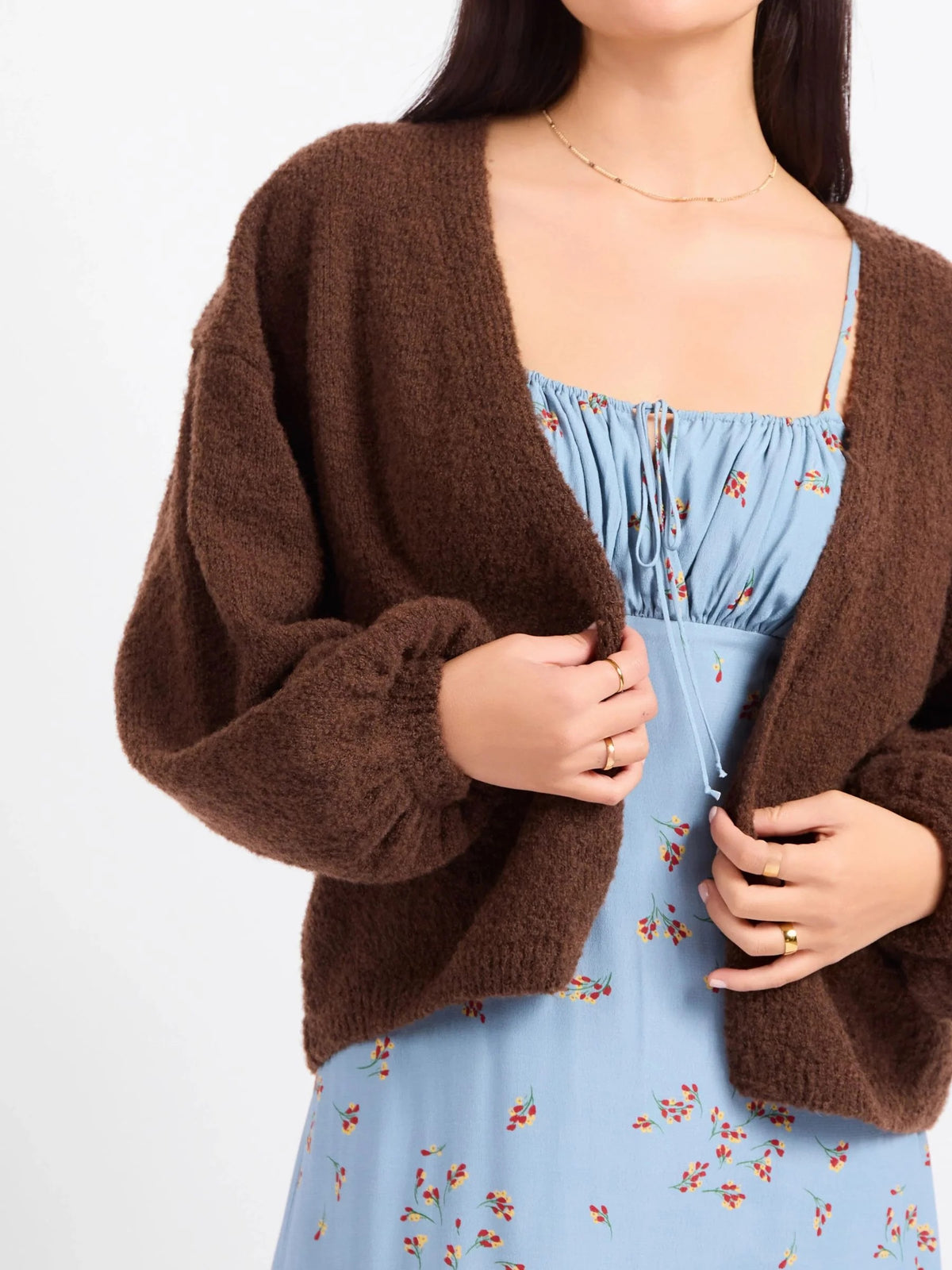 Marley Dolman Sleeve Cardigan - Dark Brown