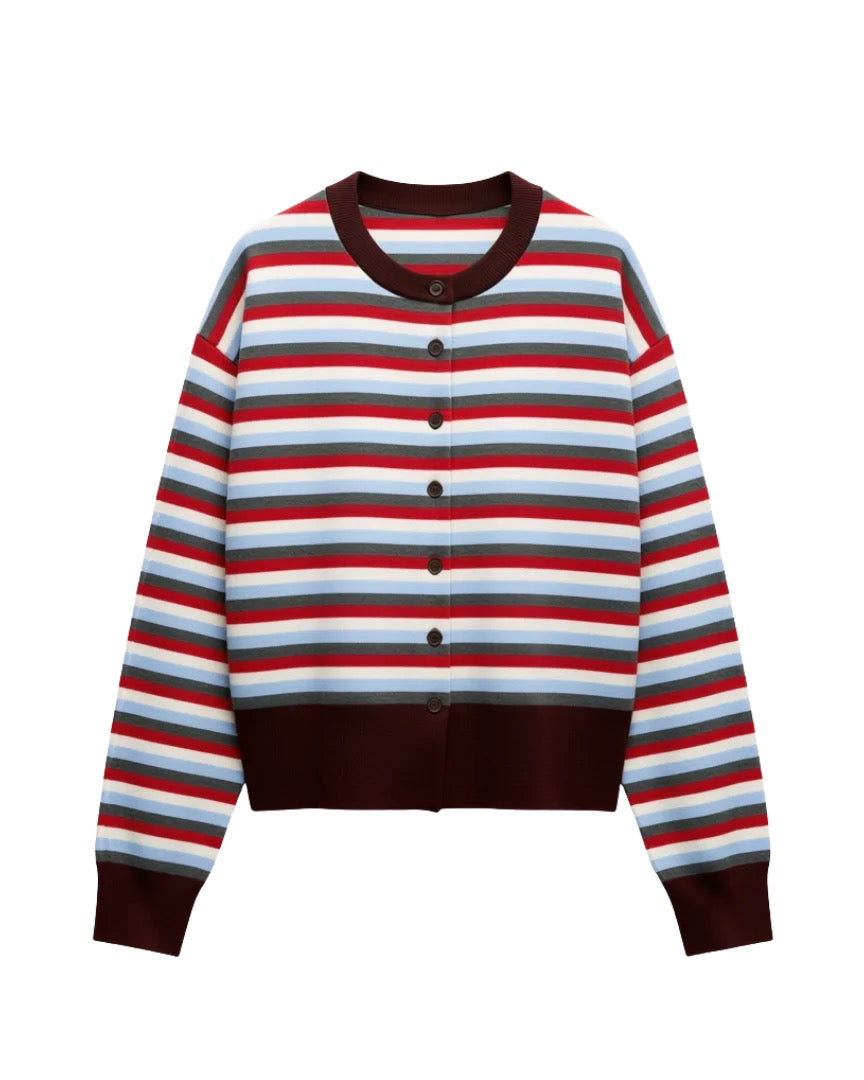 Shibuya Stripe Cardigan Set