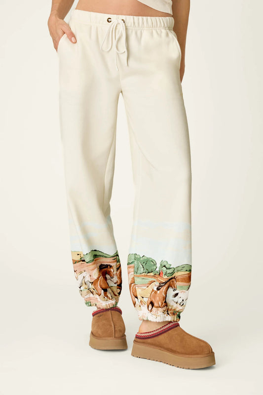 Western Ways Untamed Spirit Good Hang Joggers- Nude