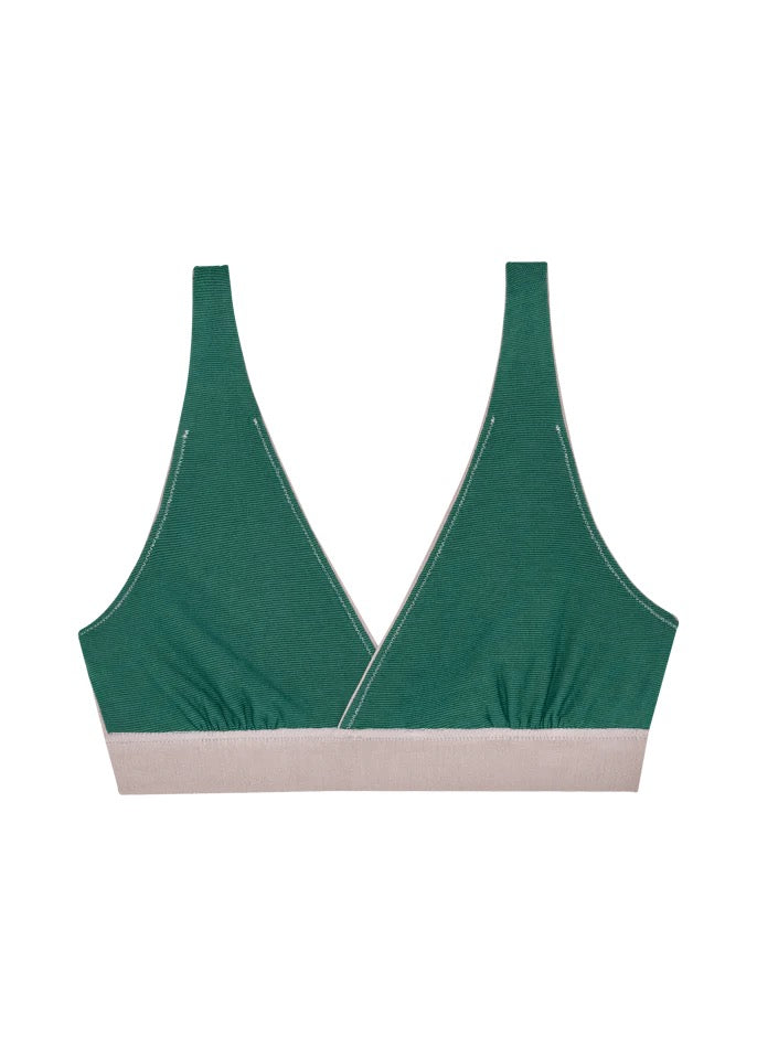 Crossover Bra - Pebble