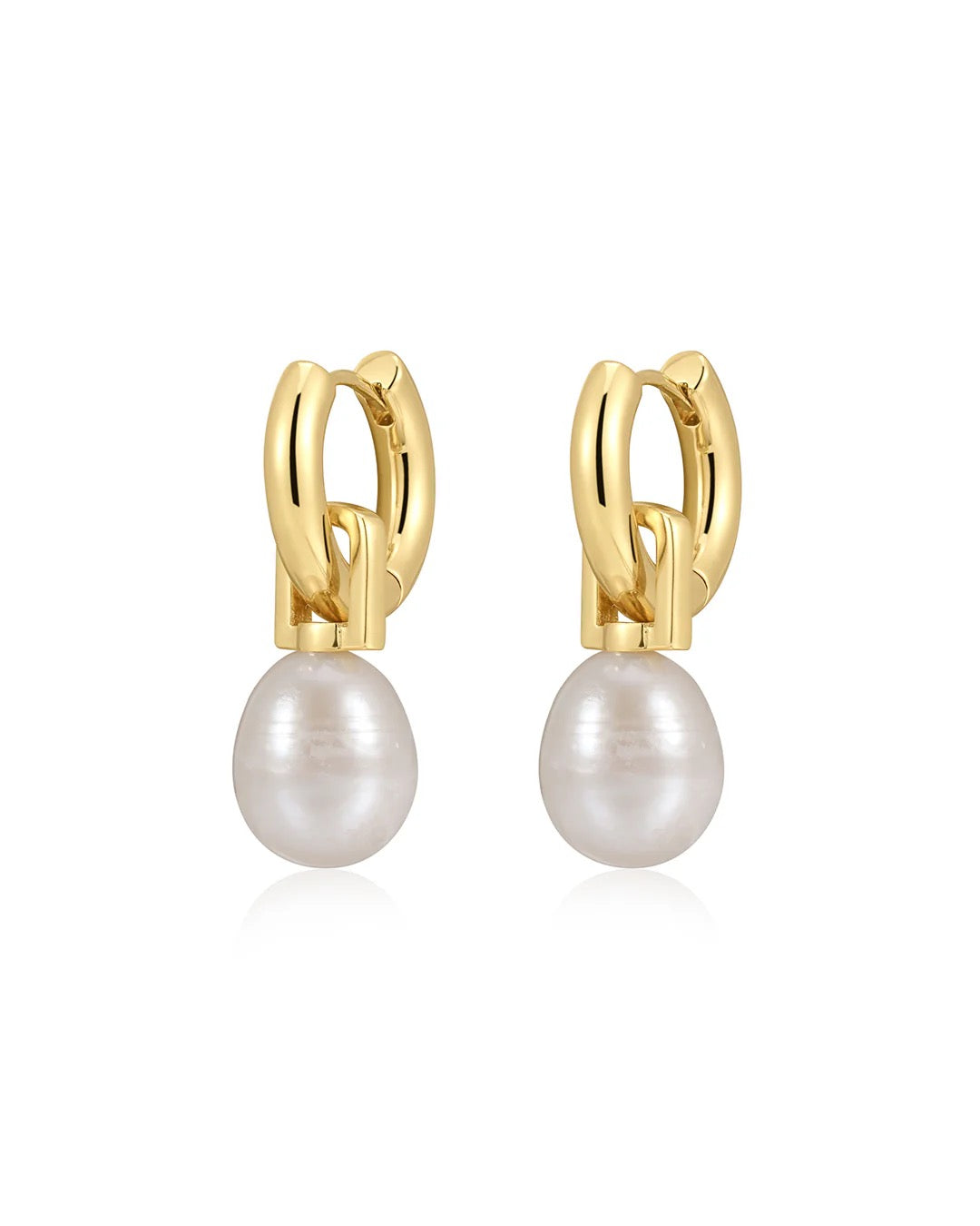 The White Pearl Amalfi Huggies - Gold