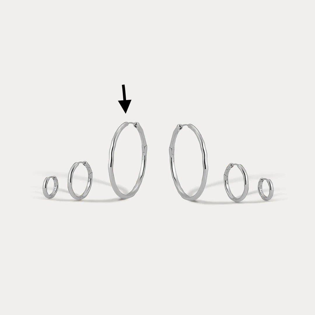 Granada Large Hoops - Silver