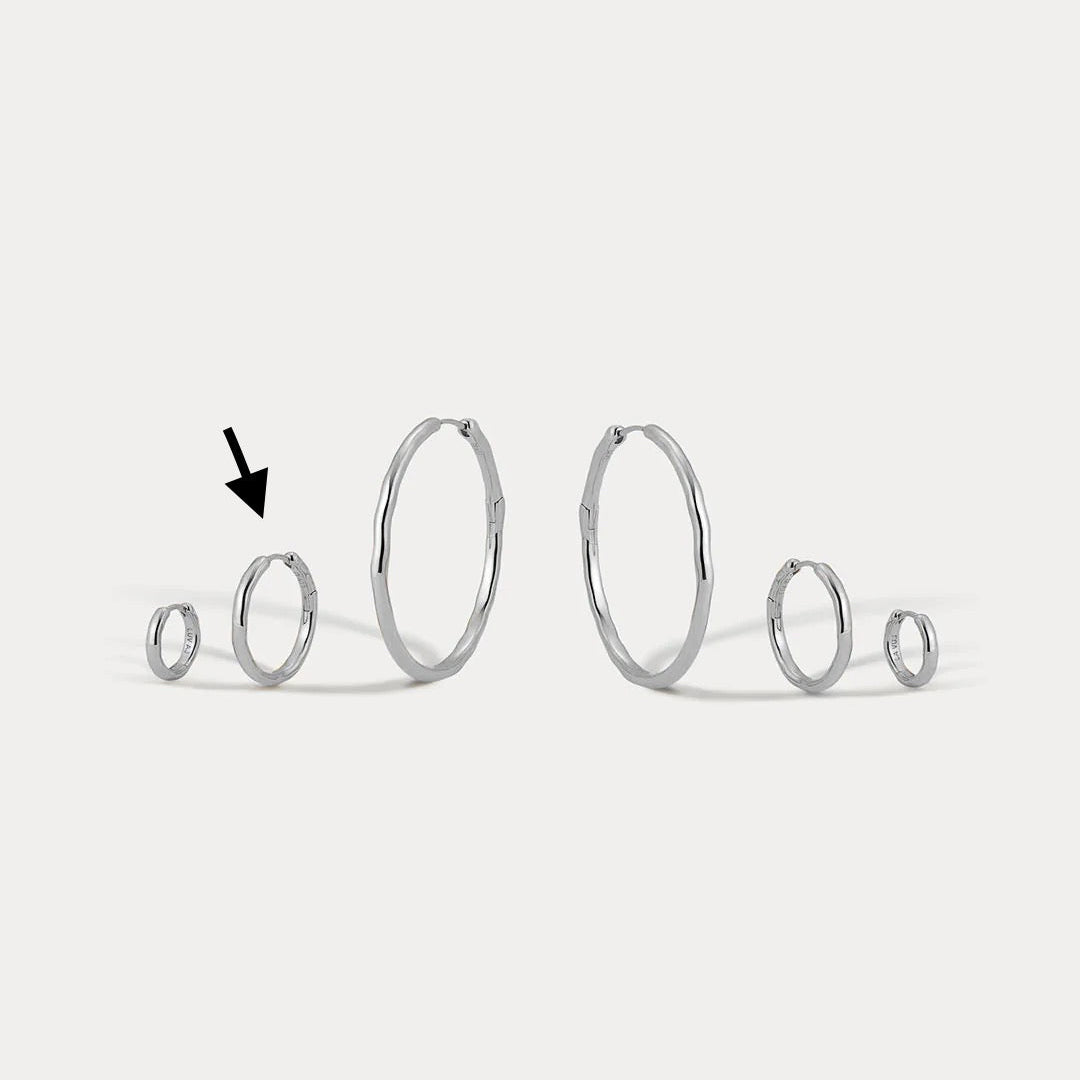 Granada Medium Hoops - Silver