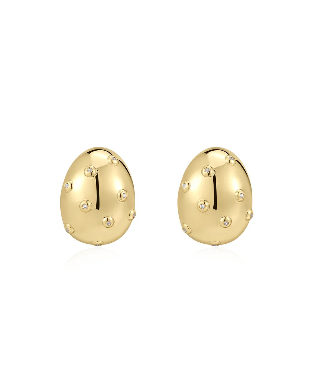MIni Pave Molten Studs- Gold