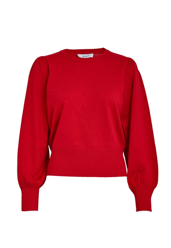 Liva Long Sleeve Pullover - Haute Red