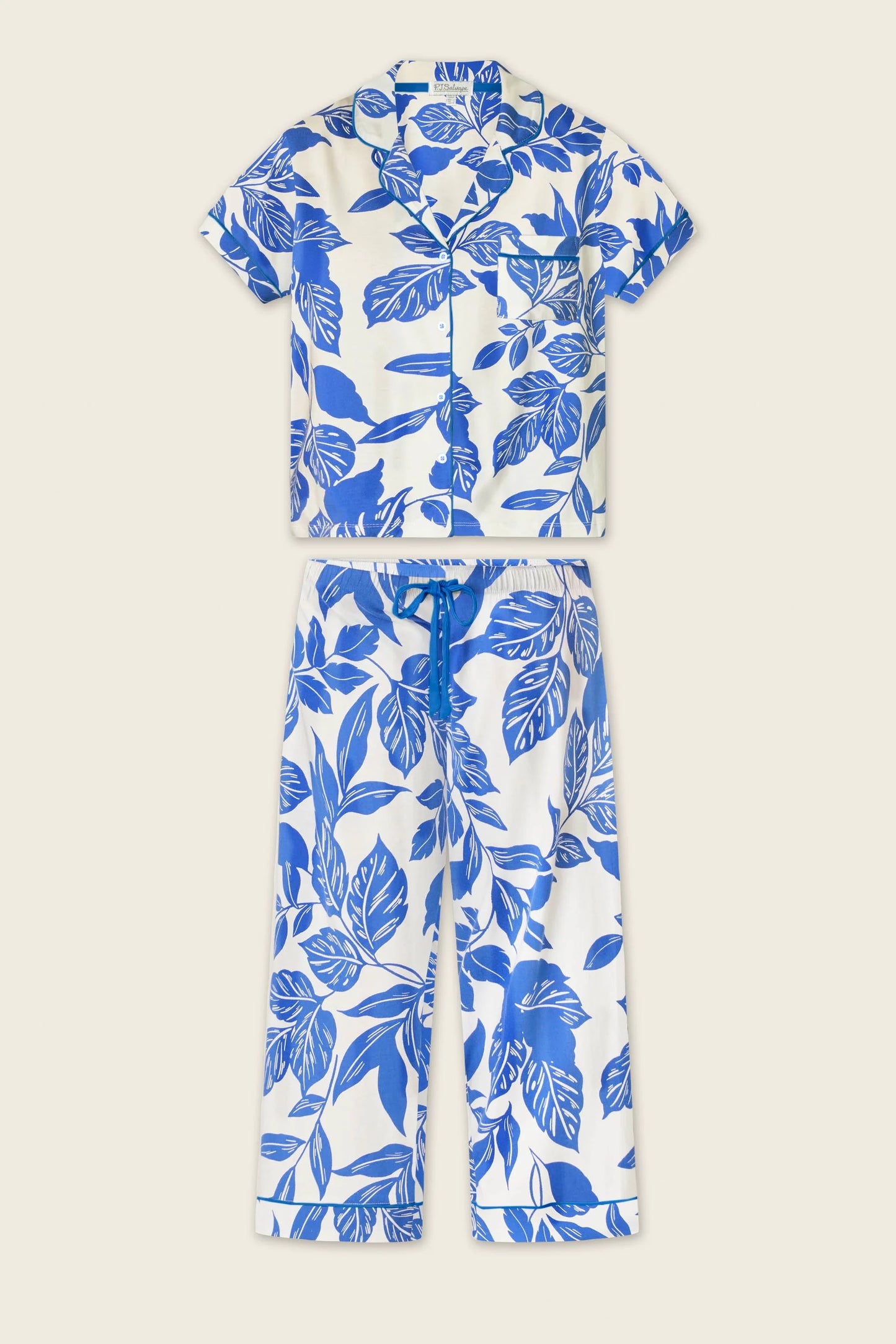 Whimsy Garden PJ Set - Cobalt