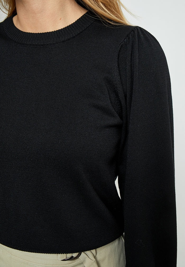 Liva Long Sleeve Pullover - Black