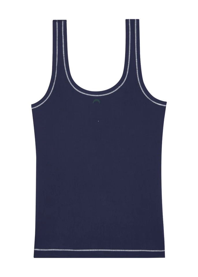 Sporty Classic Tank - Navy/White