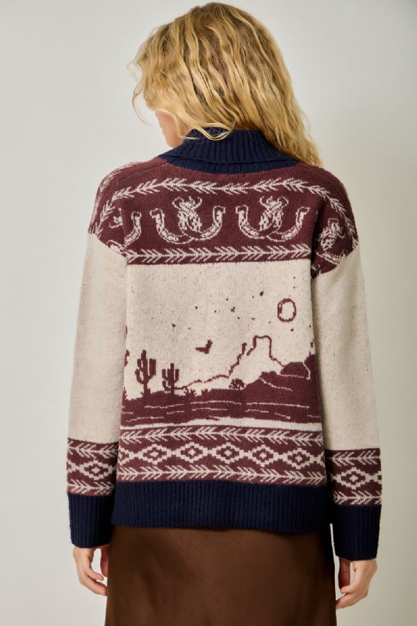 Western Cardigan - Navy
