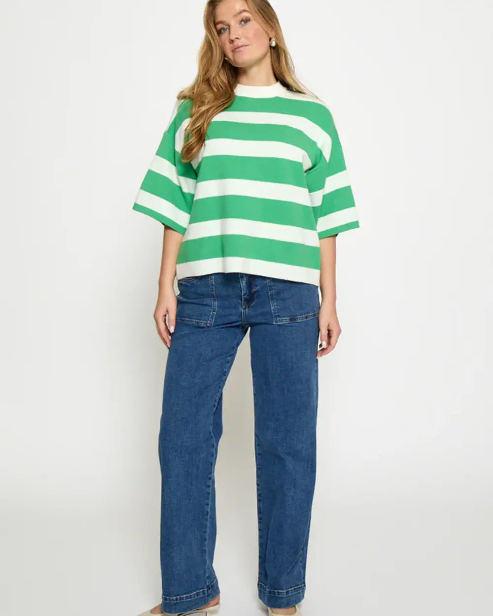 Lupi Knit Tee - Greenbriar Stripe