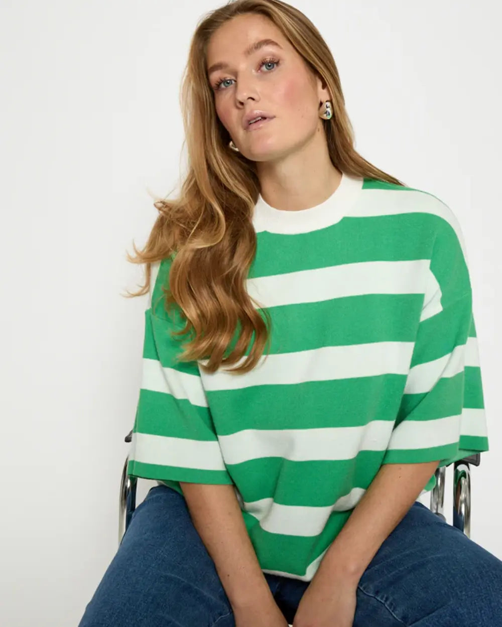 Lupi Knit Tee - Greenbriar Stripe