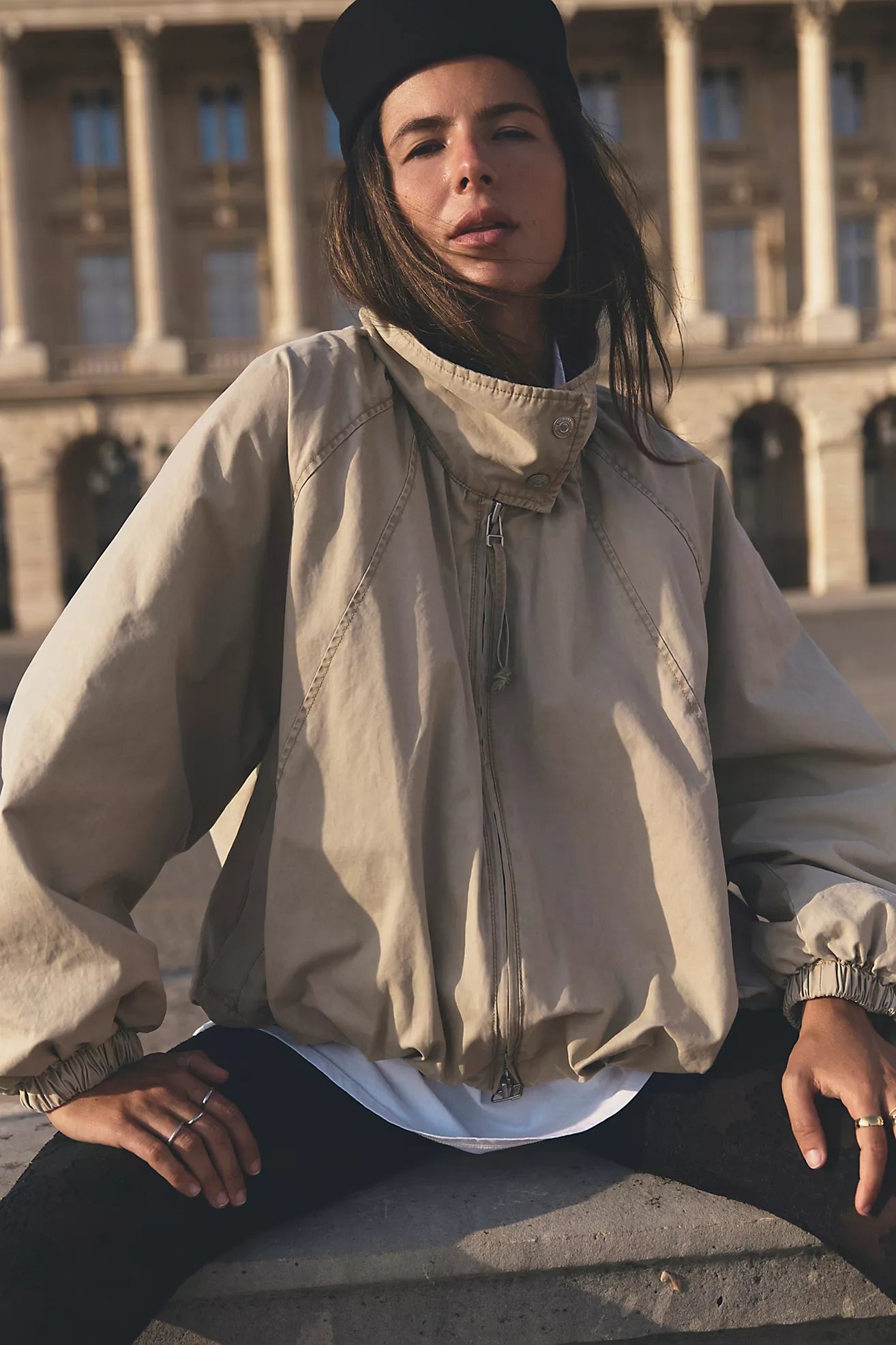 Chelsea Funnel Neck Jacket - Oatmeal