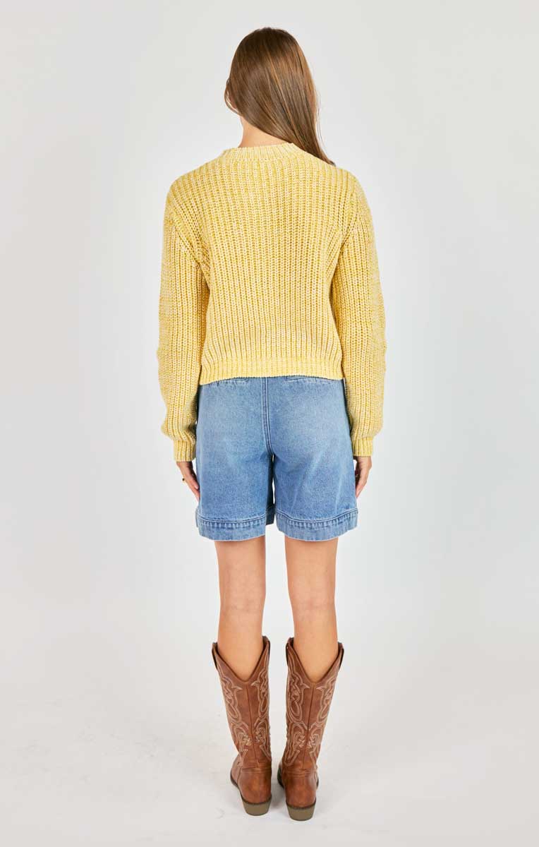 Sunroof Tulip Hem Cardi - Lemon Ivory