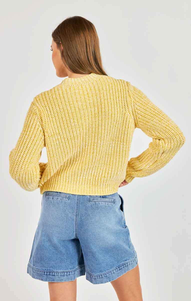 Sunroof Tulip Hem Cardi - Lemon Ivory