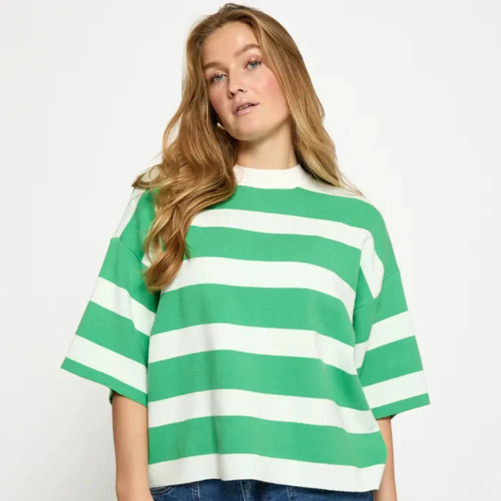 Lupi Knit Tee - Greenbriar Stripe