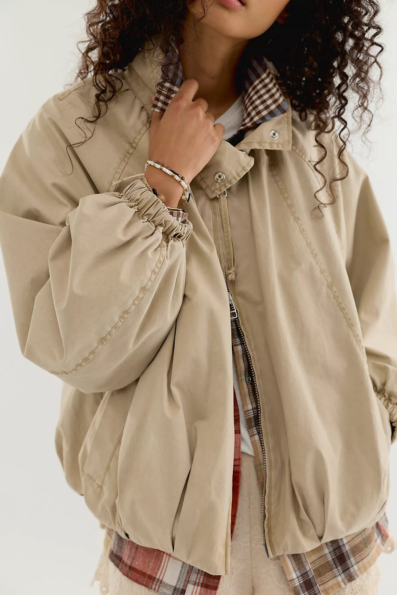 Chelsea Funnel Neck Jacket - Oatmeal