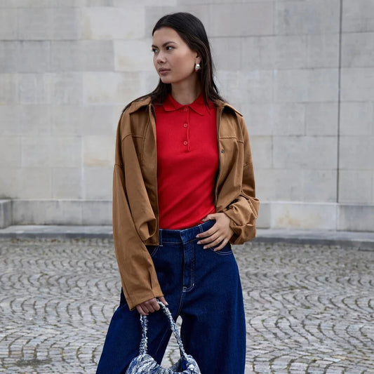 Lupi Polo Knit - Red