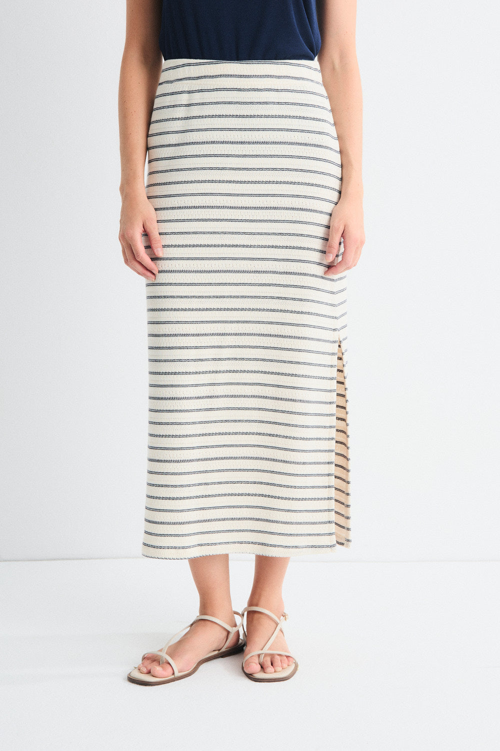 Elaine Stripe Long Skirt