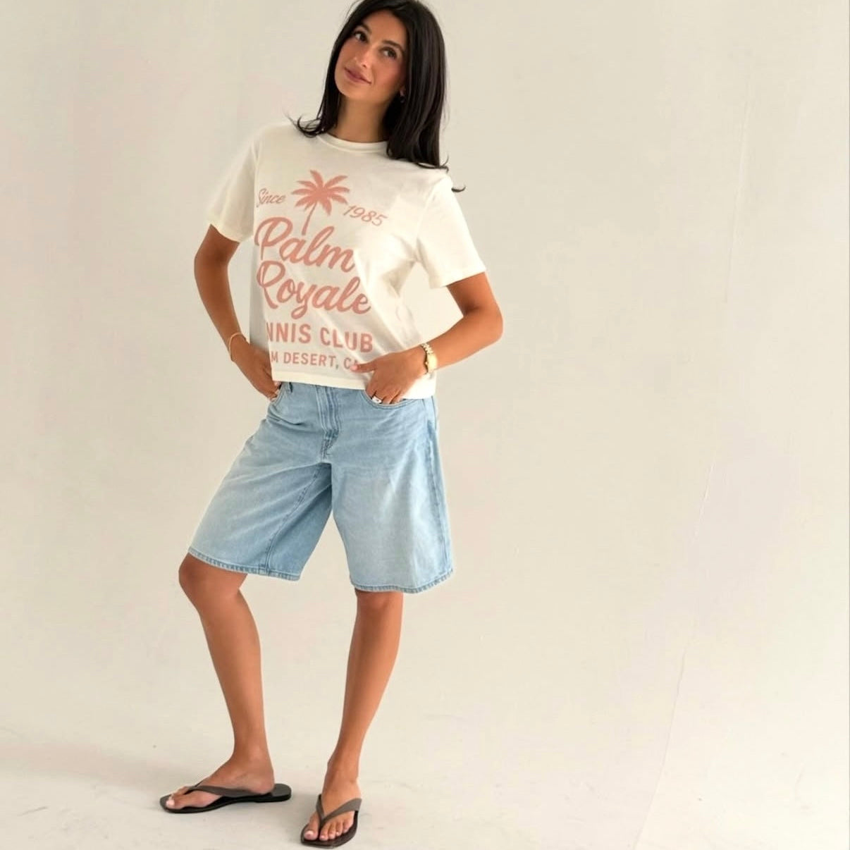 Palm Royale Tennis Tee - Off White