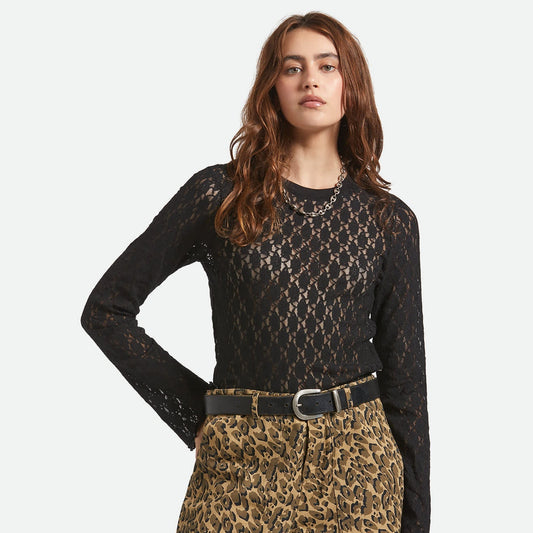 Dolly Slim Long Sleeve Knit Top - Black