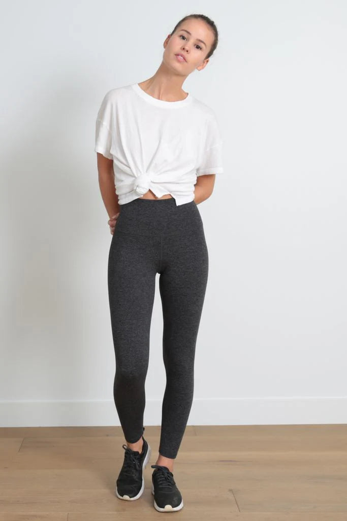 The Jaelynn High-Waist Athletic Legging - Charcoal / Black