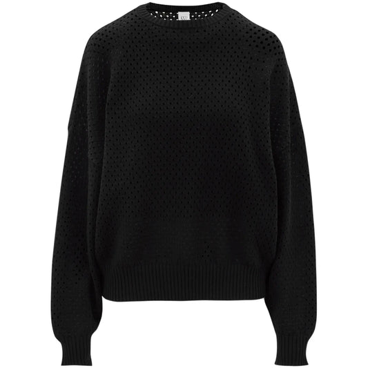 Olly Crochet Sweater - Black