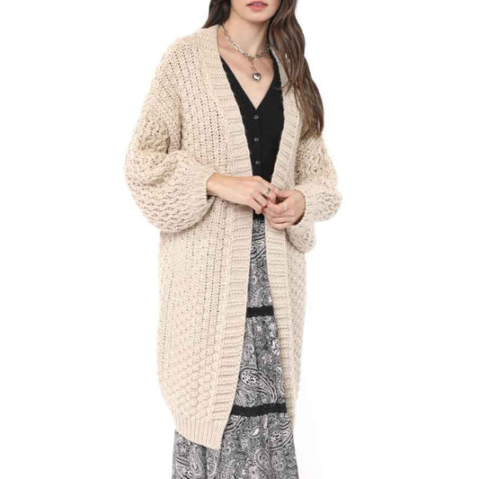 Iggy Knit Long Cardigan - Natural