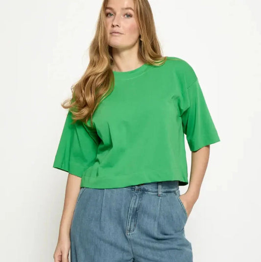 Gamma Cropped Tee - Greenbriar