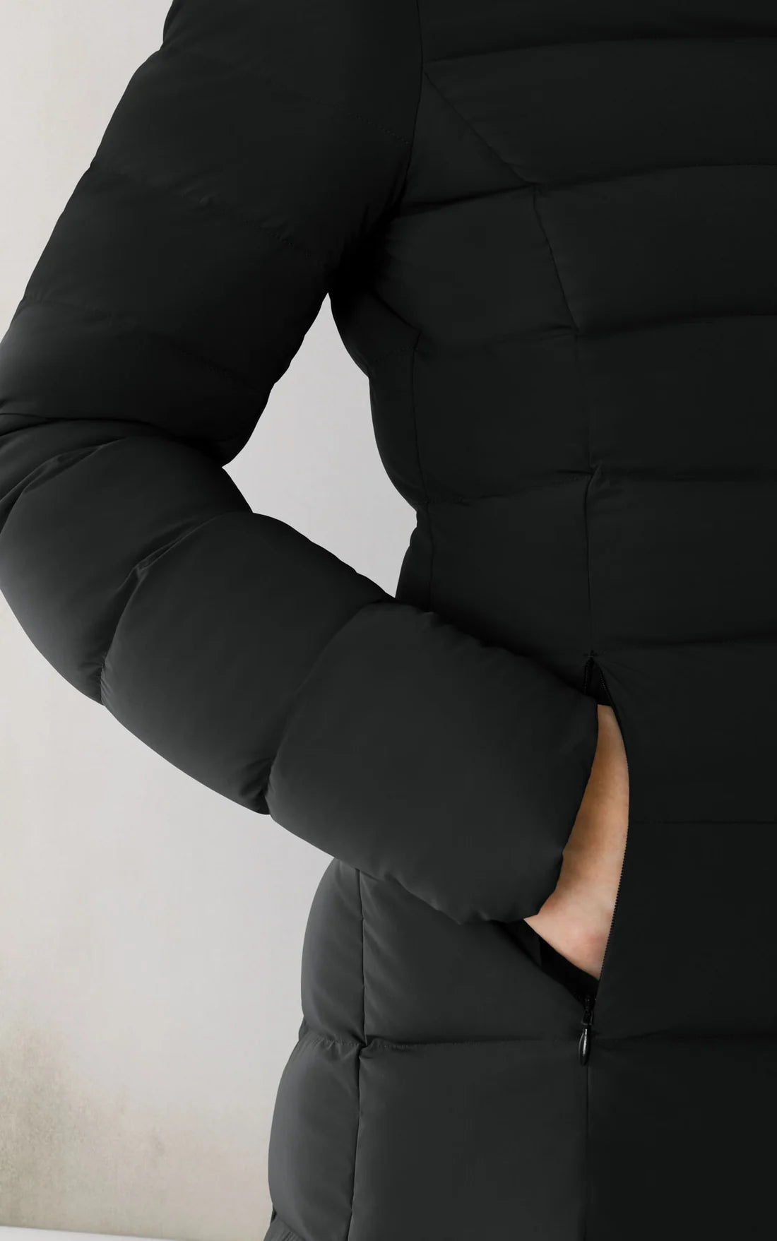 Judy-M Stretch Down Coat - Black