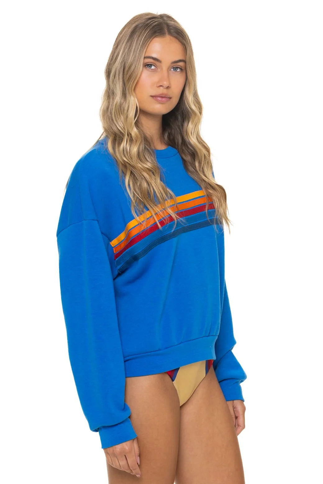 5 Stripe Pullover Relaxed - Ocean