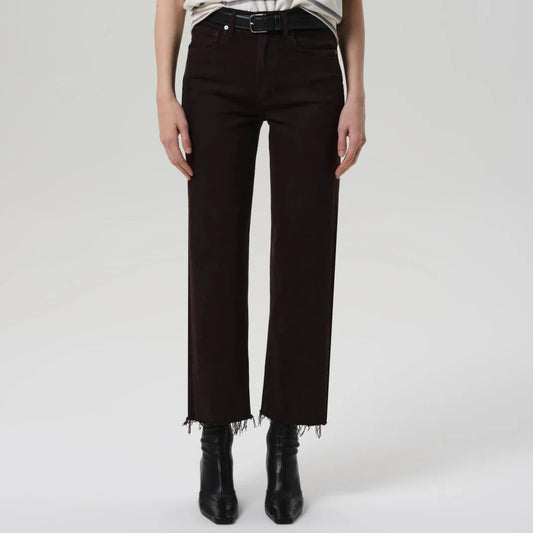 Palma Straight Raw Hem - Carob
