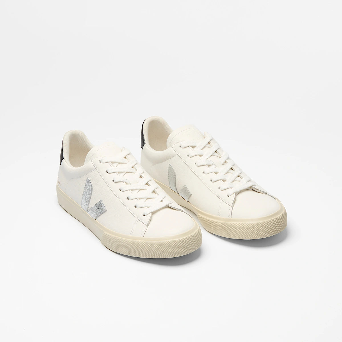 Campo Leather - White / Silver
