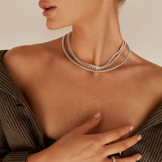 Mini Flex Snake Chain Necklace - Silver