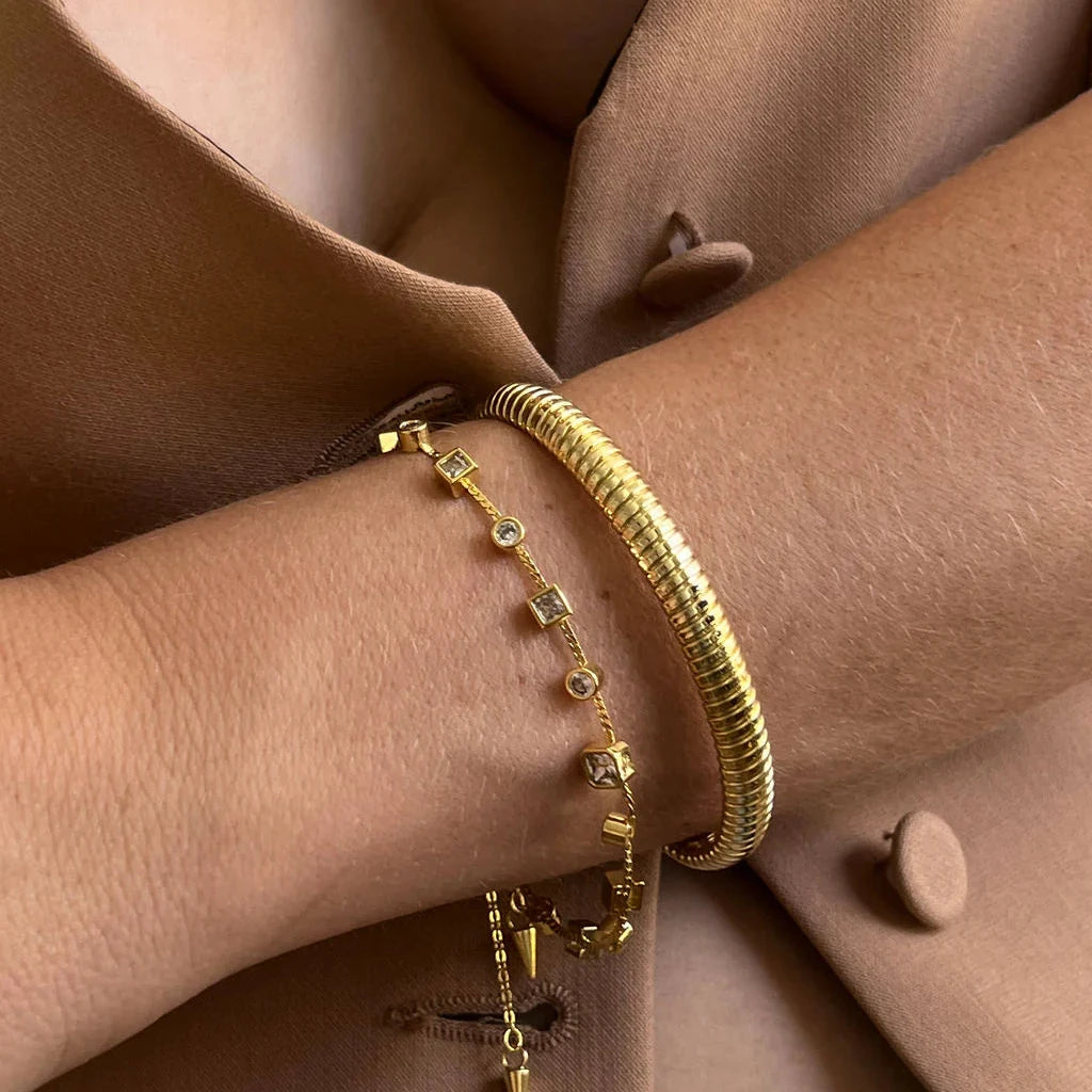 Mini Flex Snake Chain Bracelet - Gold