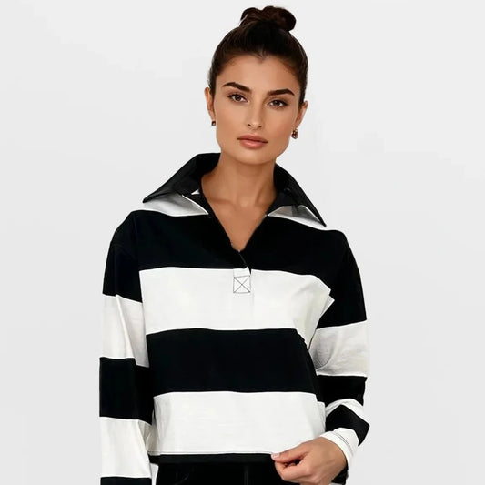 Maryse Rugby Shirt - Vintage White