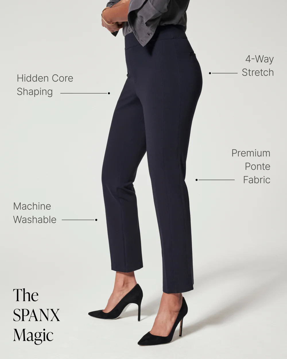 SPANXsupersmooth™ Ponte Slim Straight Pant - Black