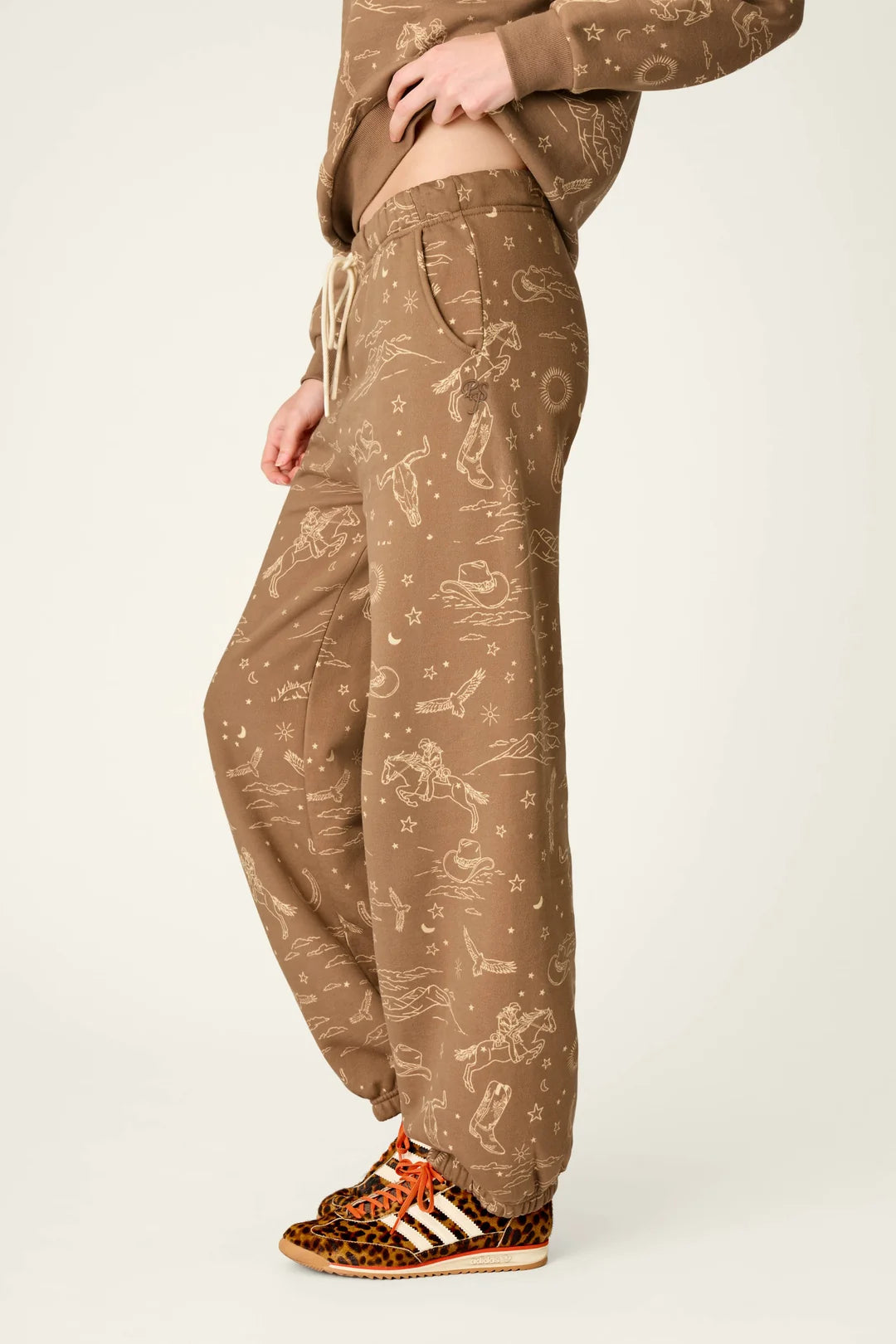 Ride 'Em Cowgirl Joggers - Taupe