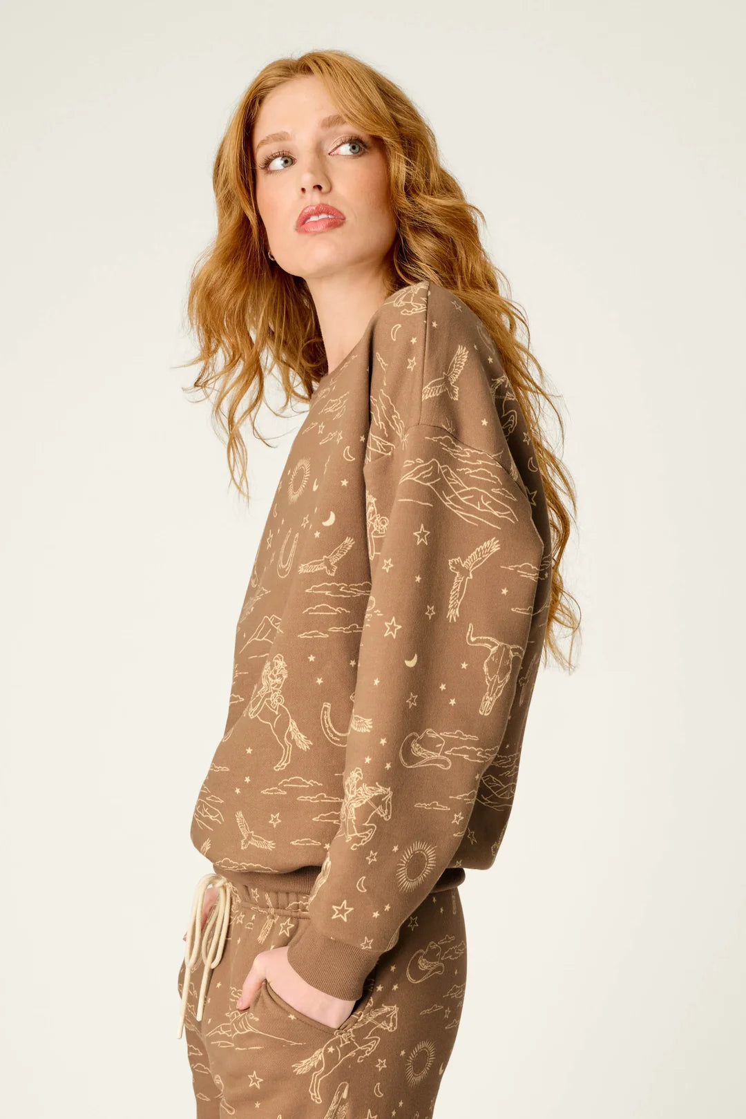 Ride 'Em Cowgirl Sweatshirt - Taupe