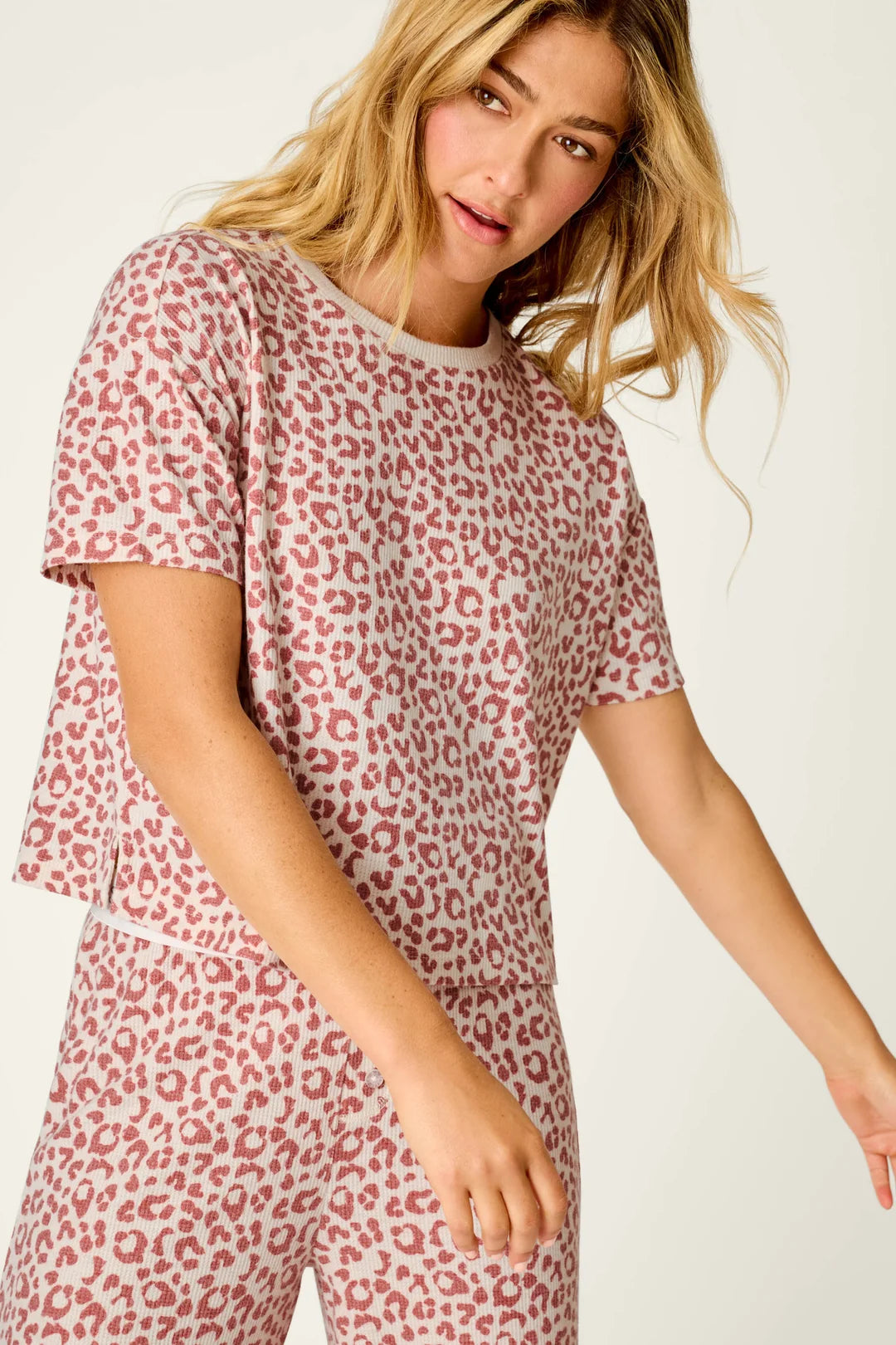 Boyfriend Leopard PJ Set - Dark Wine