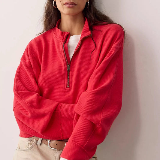 Celeste Quarter Zip - Salsa