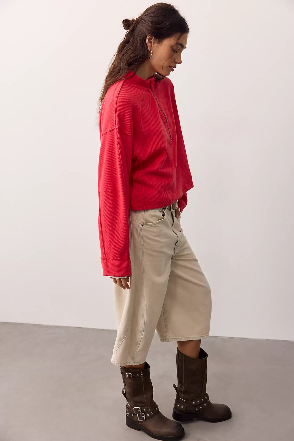 Celeste Quarter Zip - Salsa