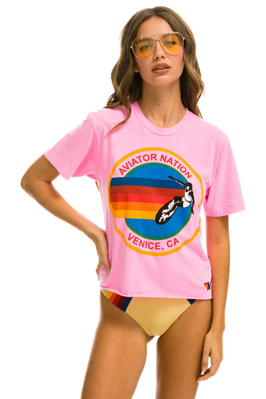 Signature Boyfriend Tee - Neon Pink