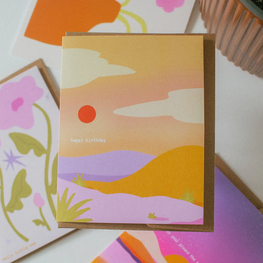 Desert Birthday Vibrant Birthday Card